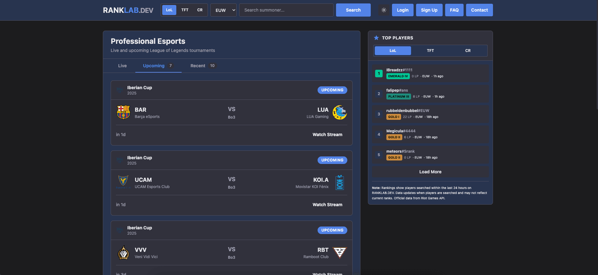 RankLab - Multi-Game Performance Analytics Platform project preview